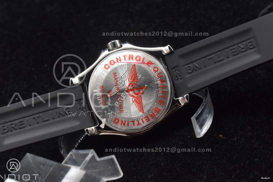 Bezel Orange Dial Superocean Automatic 44 TF A2824 Black Edition Rubber On Strap Best 1:1 Black 0511